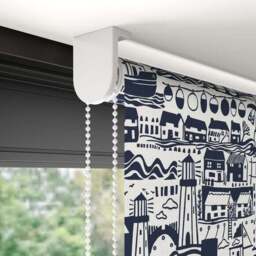 Elements Booth Navy Fire Retardant Blackout Made to Measure Roller Blind - thumbnail 5