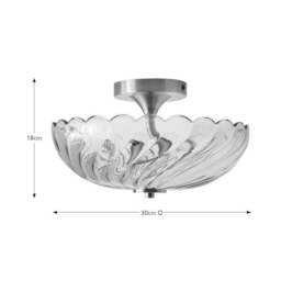 Lucille 2 Light Semi Flush Ceiling Light - thumbnail 6