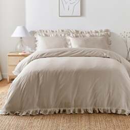 Appletree Cassia Frill 100% Cotton Duvet Cover & Pillowcase Set - thumbnail 1