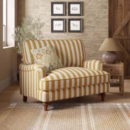 Beatrice II Striped Boucle Snuggle Chair - thumbnail 1