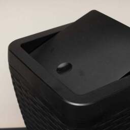 Addis Rattan Black Toilet Brush & Bin Set - thumbnail 4