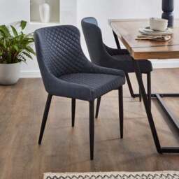 Set of 2 Montreal Dining Chairs, Faux Leather - thumbnail 2