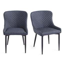 Set of 2 Montreal Dining Chairs, Faux Leather - thumbnail 4