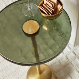 Alanza Metal Tall Side Table, Olive - thumbnail 2