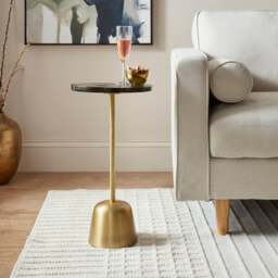 Alanza Metal Tall Side Table, Olive - thumbnail 1
