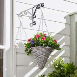 Artificial Petunia Plant in Hanging Basket - thumbnail 1