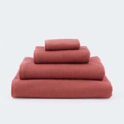 Organic Cotton Reversible Waffle Towel - thumbnail 3