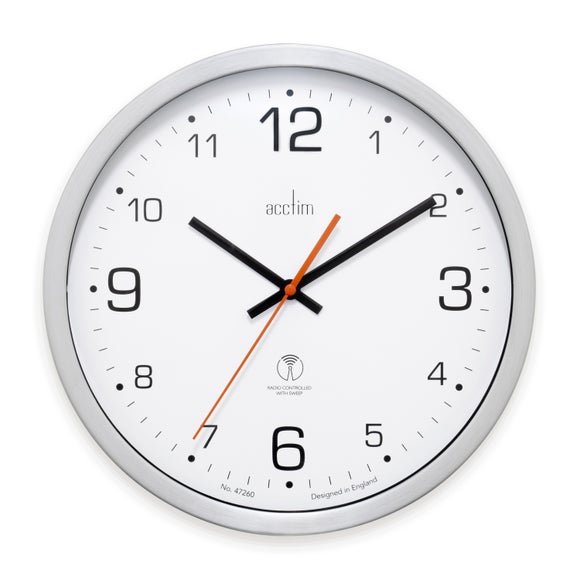 Acctim Atomik Silver Wall Clock - image 1