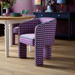 Sophie Robinson Dining Chair, Amaranth Wiggle Dot Fabric - thumbnail 1