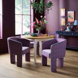 Sophie Robinson Dining Chair, Amaranth Wiggle Dot Fabric - thumbnail 2