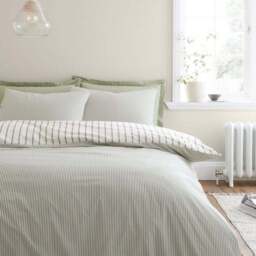 Bianca Hampton Stripe 200 Thread Count 100% Cotton Duvet Cover & Pillowcase Set - thumbnail 3