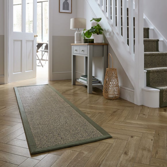 Sisal Look Border Easy Care Runner - image 1
