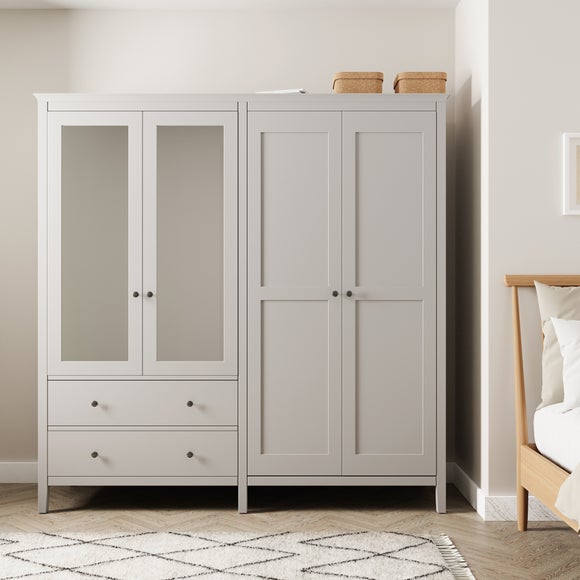 Lynton 4 Door Wardrobe, Grey