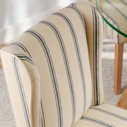 Oswald Set of 2 Dining Chairs, Folkstone Blue Stripe - thumbnail 3