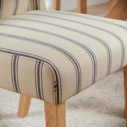 Oswald Set of 2 Dining Chairs, Folkstone Blue Stripe - thumbnail 4