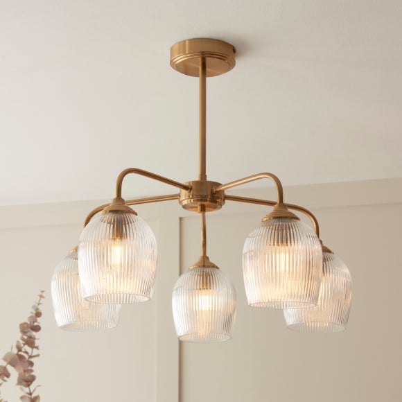 Vogue Leroy 5 Light Ribbed Pendant Light - image 1