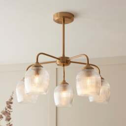 Vogue Leroy 5 Light Ribbed Pendant Light