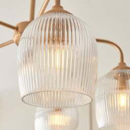 Vogue Leroy 5 Light Ribbed Pendant Light - thumbnail 2