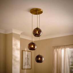 Kira 3 Light Tortoiseshell Cluster Ceiling Light - thumbnail 2