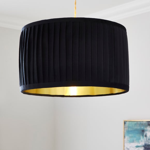 Sawyer Pleated Velvet Drum Lamp Shade - image 1