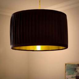 Sawyer Pleated Velvet Drum Lamp Shade - thumbnail 2