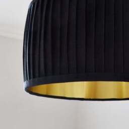 Sawyer Pleated Velvet Drum Lamp Shade - thumbnail 3