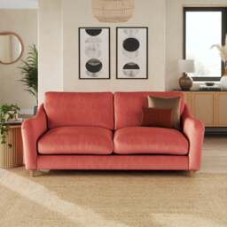 Hattie Matte Plush Velvet 3 Seater Sofa - thumbnail 1