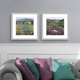 Set of 2 Heather Sheep Framed Prints