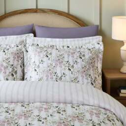 Dorma Hampton Stripe 100% Cotton Sateen Duvet Cover & Pillowcase Set - thumbnail 4
