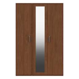 Florine Triple Wardrobe, Mirrored