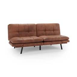 Harrison Quilted Faux Leather Clic Clac Sofa Bed - thumbnail 6