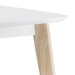 Casa 4 Seater Square Dining Table with 4 Chairs, White - thumbnail 4