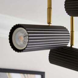 Georgi Industrial Ribbed 3 Light Adjustable Semi Flush Spotlight - thumbnail 4