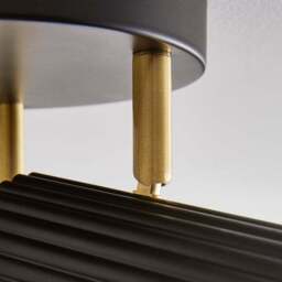 Georgi Industrial Ribbed 3 Light Adjustable Semi Flush Spotlight - thumbnail 3