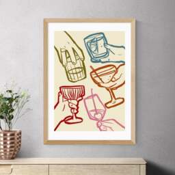 East End Prints Cheers Glasses by SimplyExtraJordanary - thumbnail 1