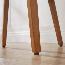 Agnes Carver Dining Chair, Olive Green Striped Fabric - thumbnail 3