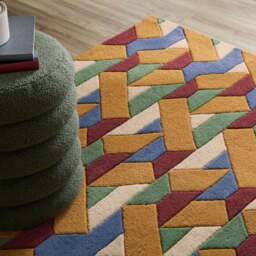 Connect Geometric Wool Rug - thumbnail 6