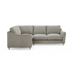 Hattie Slub Faux Linen Corner Sofa - thumbnail 1