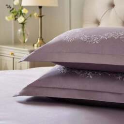 Dorma Camerelle Embroidery 100% Cotton Sateen Oxford Pillowcase Pair - thumbnail 2