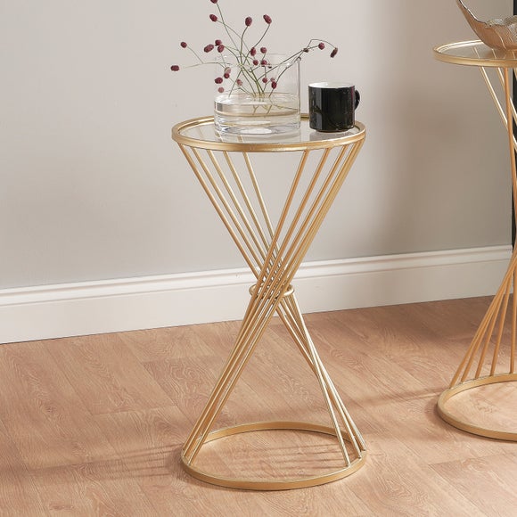 Pacific Liberty Side Table, Iron & Glass - image 1