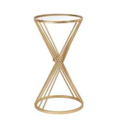 Pacific Liberty Side Table, Iron & Glass - thumbnail 3