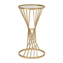 Pacific Liberty Side Table, Iron & Glass - thumbnail 2