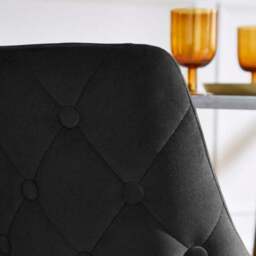 Ariana Set of 4 Black Dining Chairs Velvet - thumbnail 4