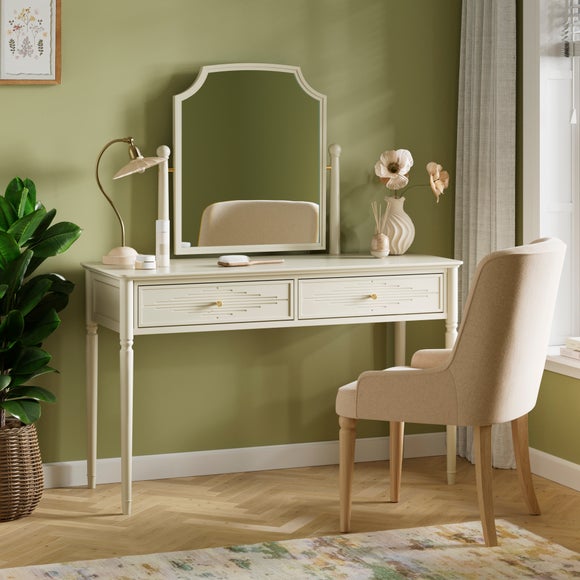 Ottilie 2 Drawer Dressing Table with Mirror - image 1