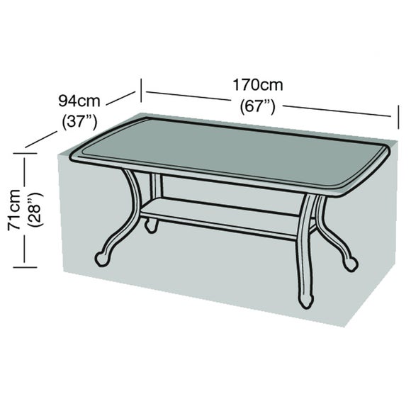 6 Seater Rectangular Garden Table Super Tough Cover - image 1