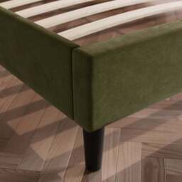Alara Pleated Velvet Bed Frame - thumbnail 3