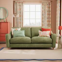 Hattie Slub Faux Linen 3 Seater Sofa - thumbnail 1