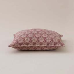 Global Floral Burgundy Square Cushion Cover - thumbnail 4