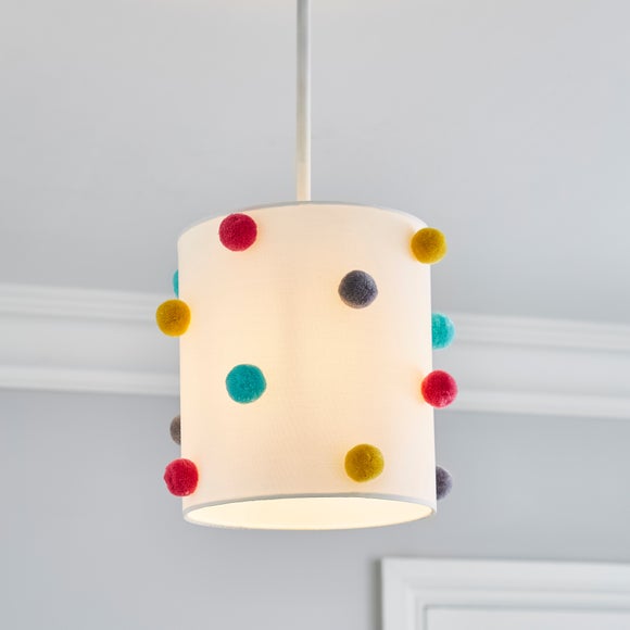 Multi Colour Pom Pom Lamp Shade - image 1