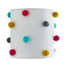 Multi Colour Pom Pom Lamp Shade - thumbnail 4